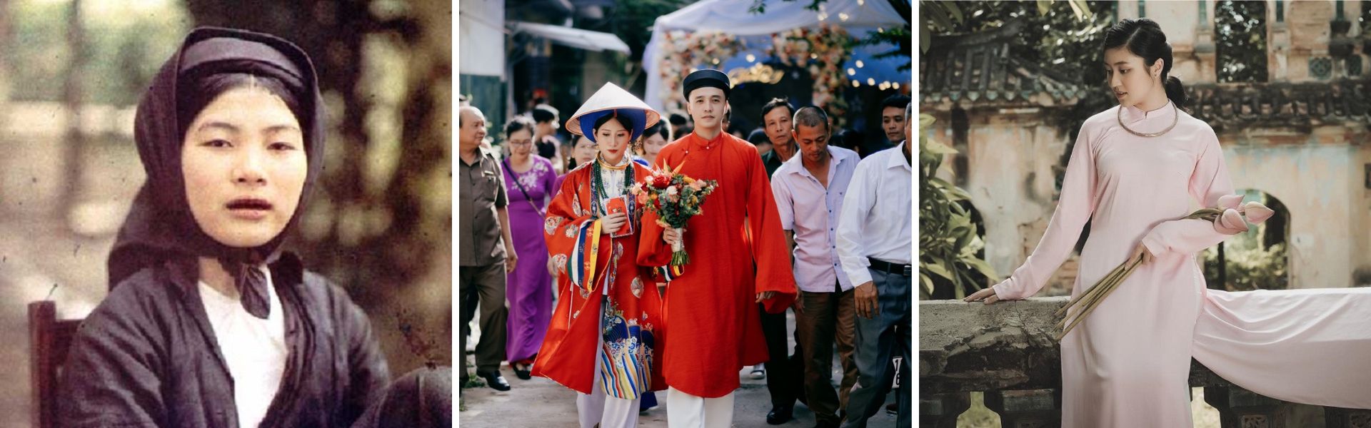 Traditionelle Kleidung in Vietnam: Männer- und Frauenkostüm