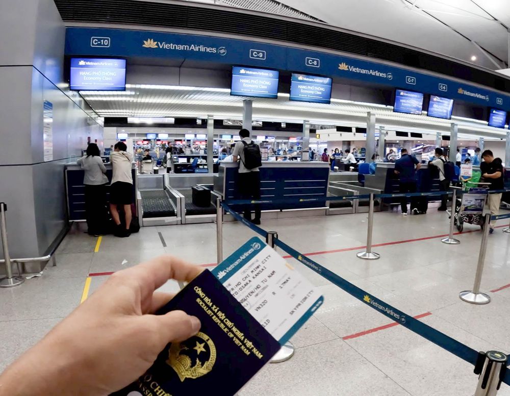 Reisepass für den Flug nach Vietnam