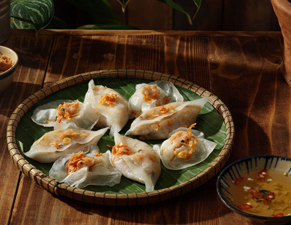 Bánh Vạc, gedämpfte Reisteigtaschen aus Hoi An
