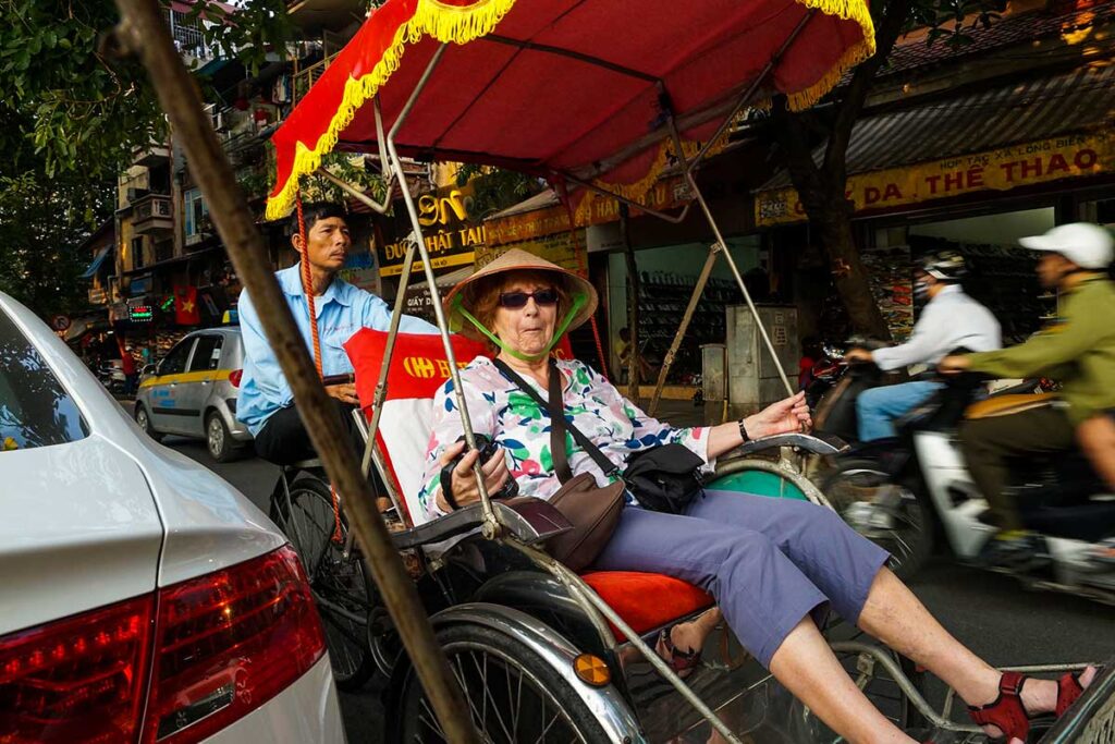 Eine Cyclo-Fahrt durch Hanoi