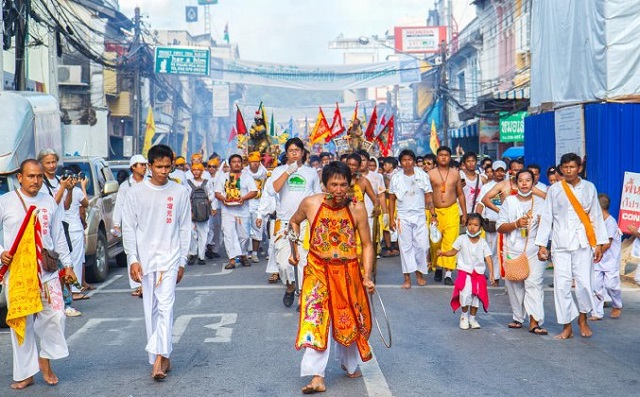 Vegetarisches Festivals in Thailand