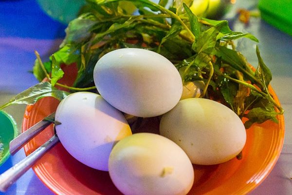 10 schreckliche vietnamesische Gerichte: von Blutwurst bis Maus Balut Trung Vit lon